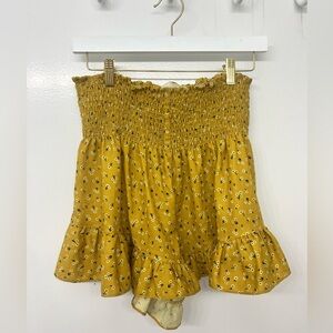 Anthropologie coreylynncalter Yellow Floral Shorts